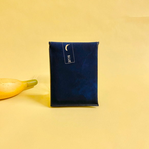 可定制【仿麂皮海軍藍】香蕉扣獨立包 第4張的照片