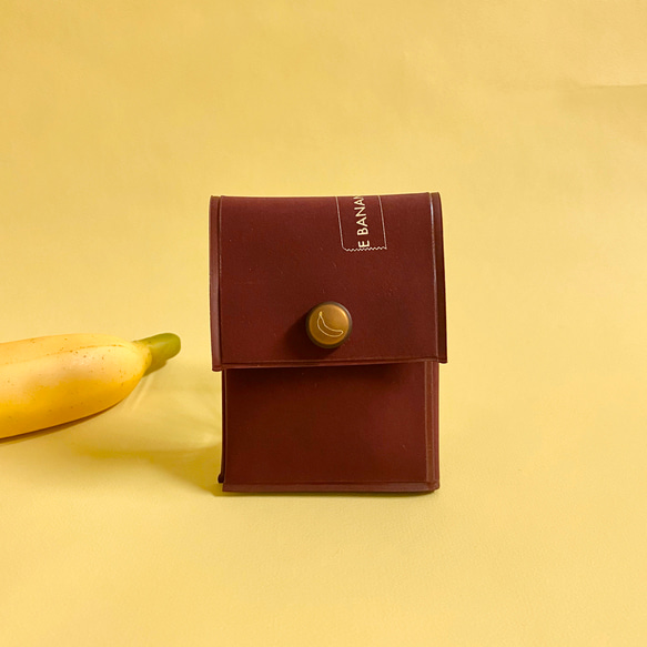 可定制【Suede-like Bordeaux】Banana button separate case 第3張的照片