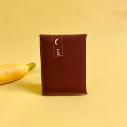 可定制【Suede-like Bordeaux】Banana button separate case 第4張的照片