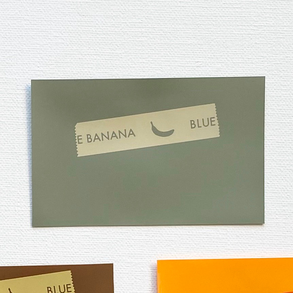 藍色香蕉身分證夾/透明 x 開心果紐扣 第6張的照片