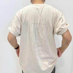 一筆描きバナナスタンドTシャツ 1枚目の画像