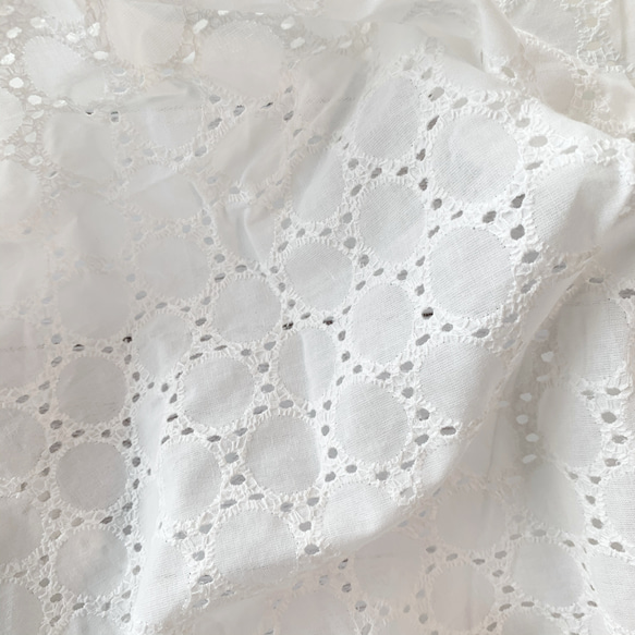 コットン サークルレース レース生地 50×50 はぎれ はぎれ Yukinko  