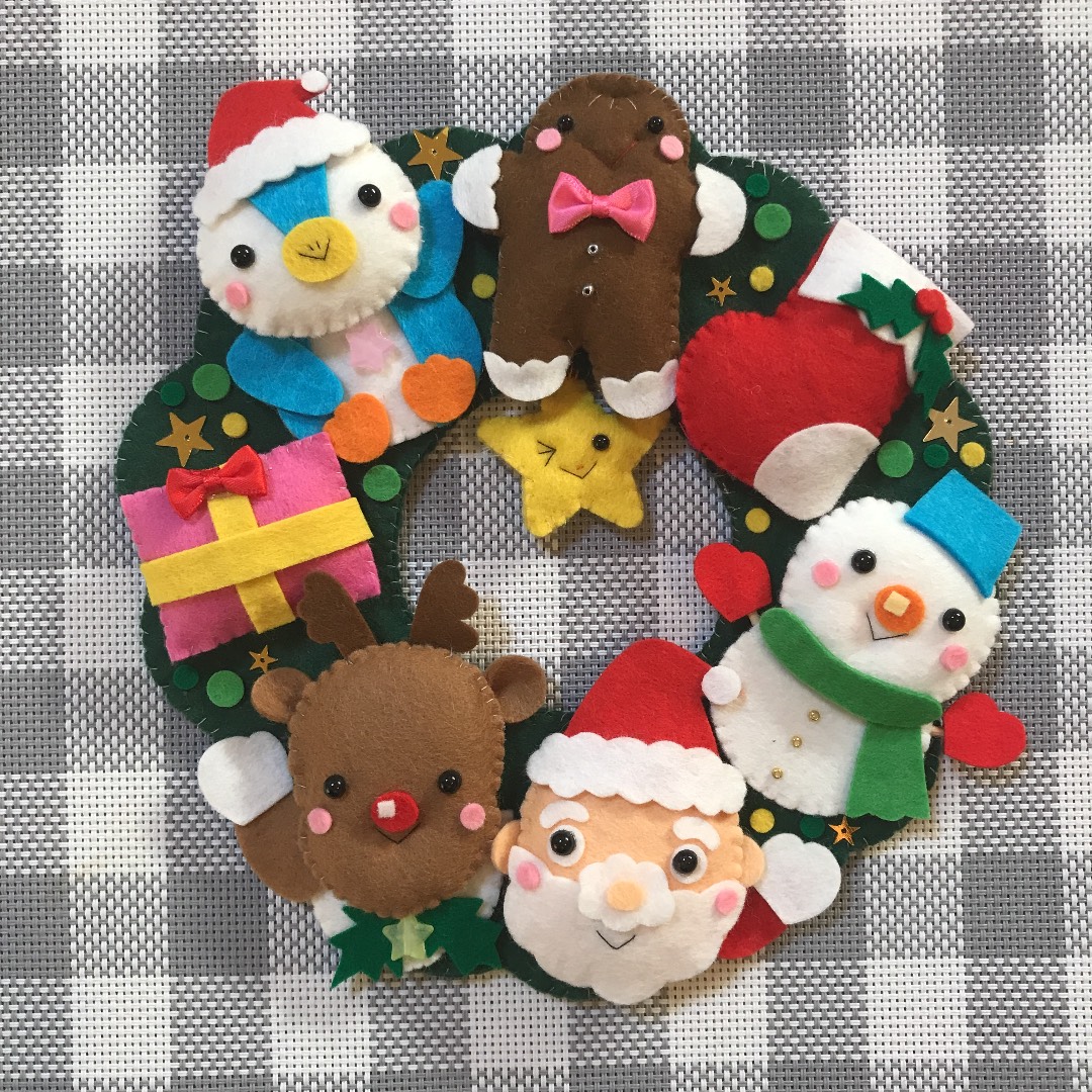 ＊かおりん＊ページ【フェルトリース】6点 かおりん＊】フェルトリース＊ハンドメイド ハンドメイド✽11月