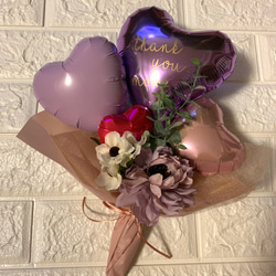 麻布ラッピング❤︎お色指定&文字入れ無料❤︎ラウンドバルーンブーケ