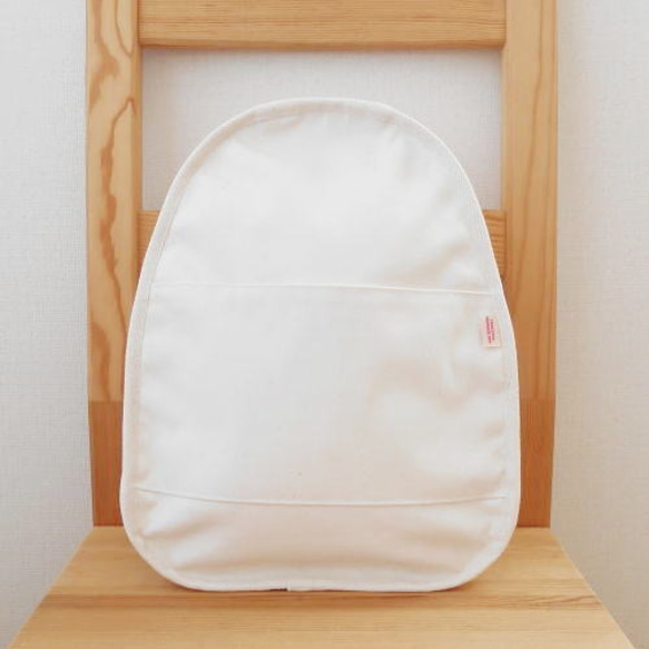たまご型リュック・マスタード×オフホワイト 7枚目の画像