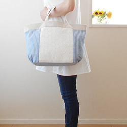 レースとストライプのサマーバッグ 3枚目の画像