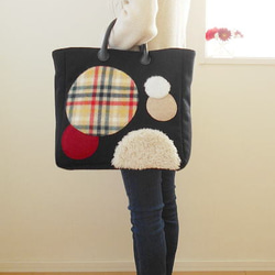 【Creema限定】冬のトートバッグ・まる 4枚目の画像