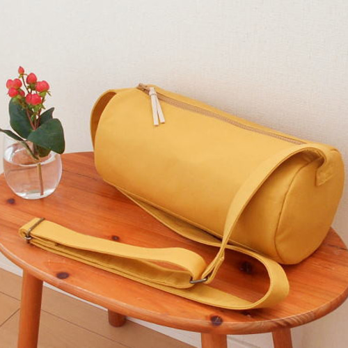 寧妃さまオーダー品（帆布のドラム型ショルダーバッグ 