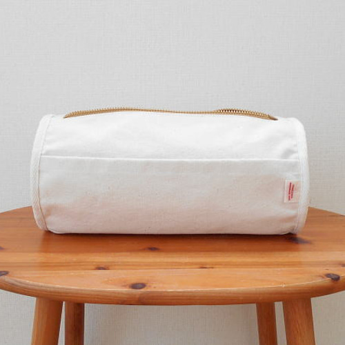 寧妃さまオーダー品（帆布のドラム型ショルダーバッグ・マスタード 