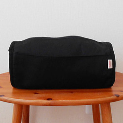 帆布のドラム型ショルダーバッグ・パープル 6枚目の画像