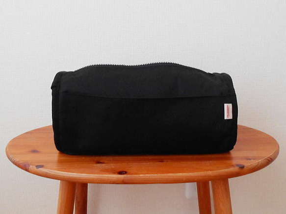 帆布のドラム型ショルダーバッグ・パープル 6枚目の画像