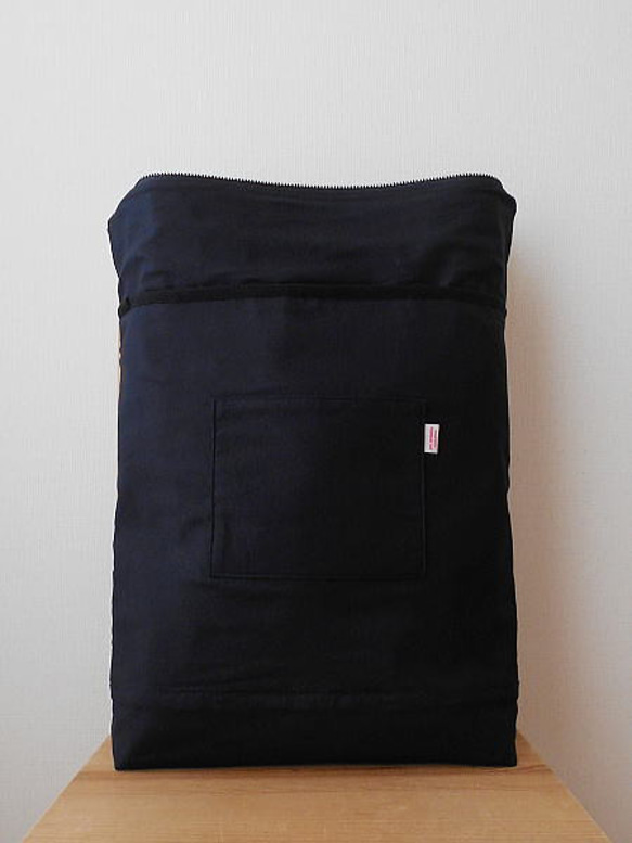 帆布の口折れリュック・グリーン 7枚目の画像