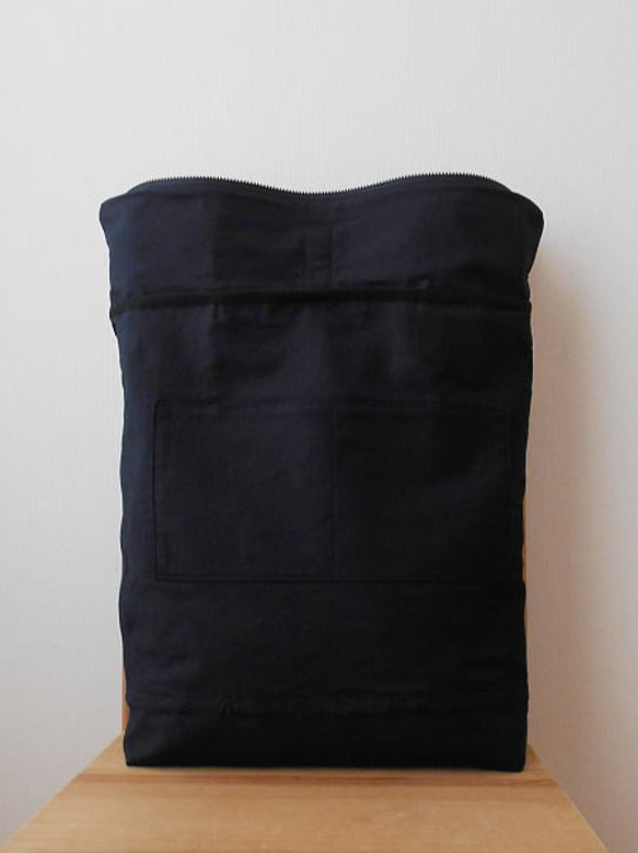 帆布の口折れリュック・グリーン 8枚目の画像