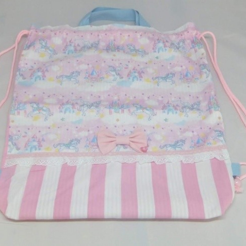 ハンドメイド 入園入学グッズ メルヘン ユニコーン スイーツ ピンク