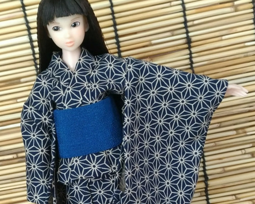 ちびぬい服　浴衣麻の葉文様６色) ちびぬい服 浴衣麻の葉文様6色) ∞ちびぬい］浴衣 各種 (数量