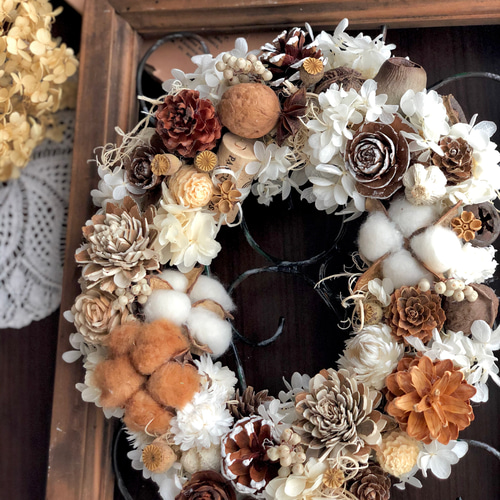 ＊Natural＊ミモザのオーバルリース☆ドライフラワーリース Natural＊ミモザのオーバルリース☆ドライフラワーリース