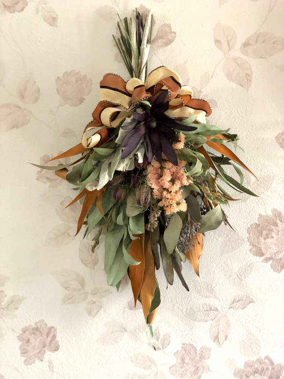 専用＊感謝sale＊ラムズイヤー＆ユーカリ ブラウン系 ドライフラワー