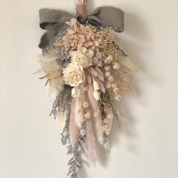 温めあうシマエナガのリース プリザーブドリース フラワーギフト