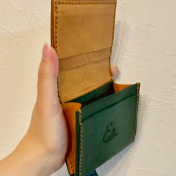 手のひらサイズのミニ財布 ロロマレザー使用 6枚目の画像