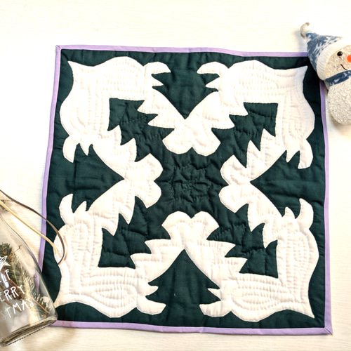 ハワイアンキルト クリスマス タペストリー マット その他インテリア