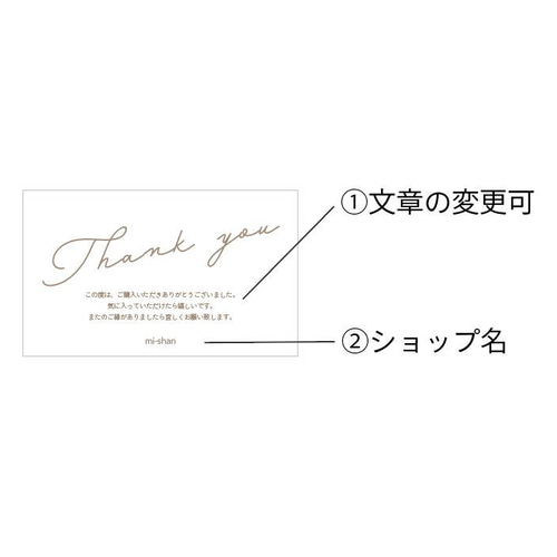 名入れ】Thank youカード3(台紙30枚分) 名刺サイズ サンキューカード