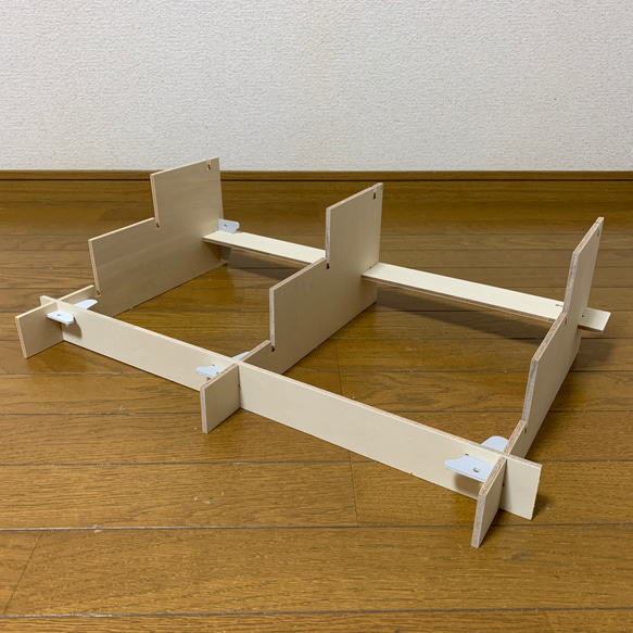 組立式ひな壇ディスプレイ棚【シナベニア570mm3段／4段】 4枚目の画像