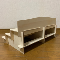 組立式ひな壇ディスプレイ棚【シナベニア570mm3段／4段】 5枚目の画像