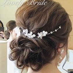 ブライダルヘアアクセサリー ウエディングヘッドドレス 花嫁ヘアアクセサリー ウェディングヘアアクセサリー ブライダル 1枚目の画像