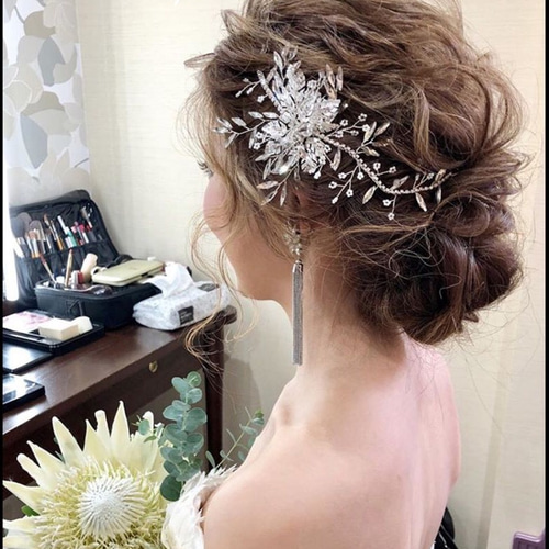 ヘッドドレス ヘアー 髪飾り ビジュー クリスタル ヘアアクセサリー