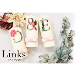 表印刷のみ オーダーキャンドルM☆テーブルナンバー・イニシャル