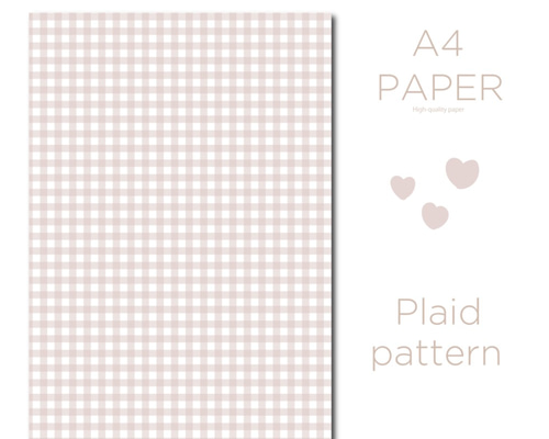 A4サイズ・デザインペーパ・チェック柄（Bタイプ） 包装紙
