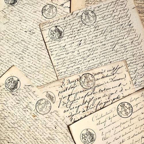フランス古紙 19世紀 裁判の記録紙 手書き文字 その他インテリア