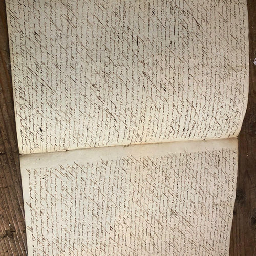 フランス古紙 19世紀 裁判の記録紙 手書き文字 その他インテリア雑貨