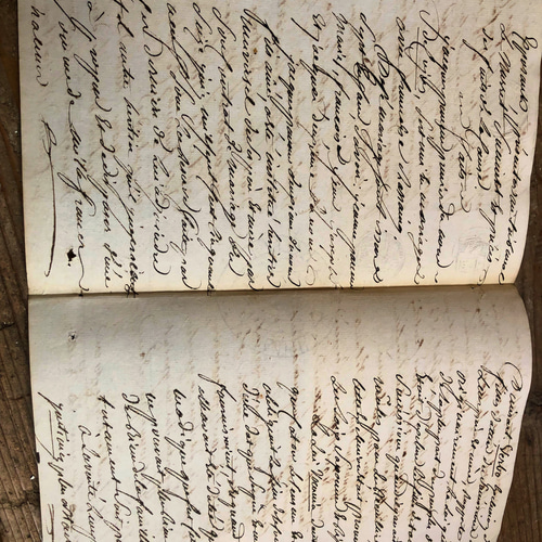 フランス古紙 19世紀 裁判の記録紙 手書き文字 その他インテリア