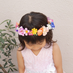 再販☆ラプンツェルカラーが可愛い花かんむり (0歳〜大人サイズ