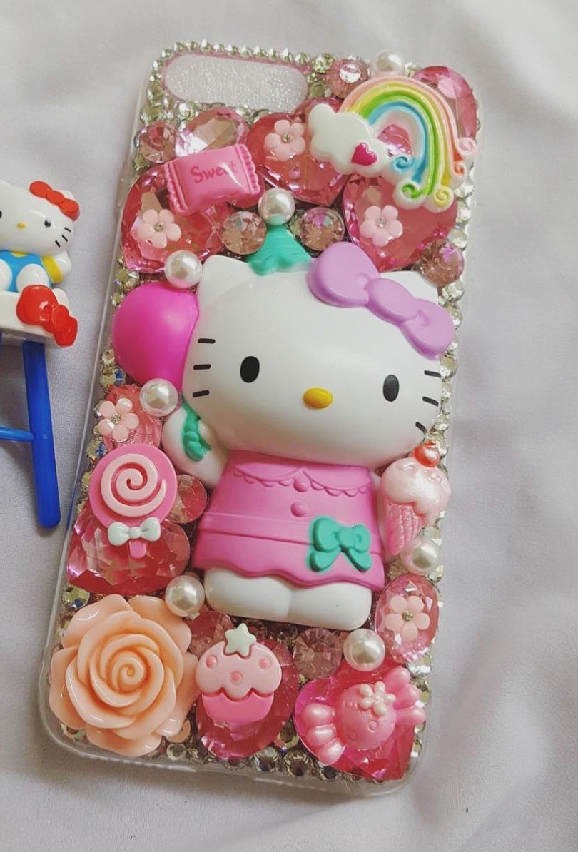 キティ デコ電 iPhone14ケース iPhone12 日焼けキティハロー