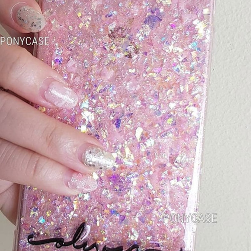 イニシャル♡マーメイド✨キラキラ カラフル 人魚 名入れ iPhoneケース 完璧すぎるが故三度も イニシャル♡マーメイド✨キラキラ