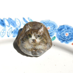 オーダーメイド　うちの子　ペット　の陶土ブローチ 1枚目の画像