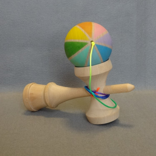 けん玉 レインボーカラー ビーチボール ミニ その他インテリア雑貨 木