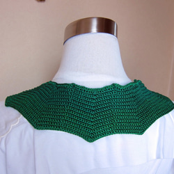 絹糸のつけ襟　グリーン 3枚目の画像