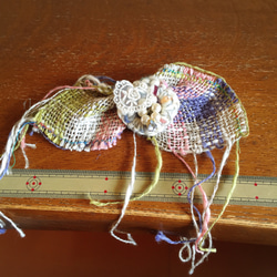 手織り麻ブローチ  a 3枚目の画像