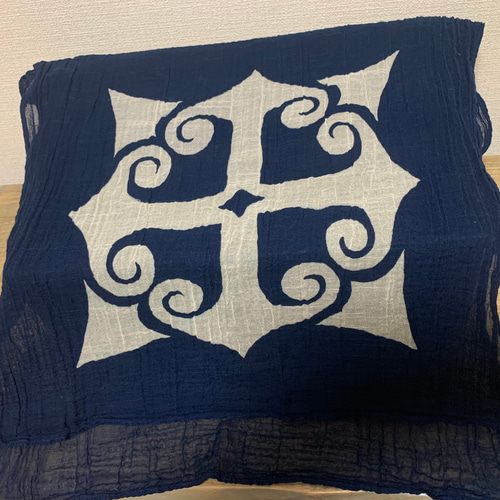 アイヌ刺繍 藍染めスタイ ９まいめ 藍染めスタイ ９まいめ アイヌ刺繍