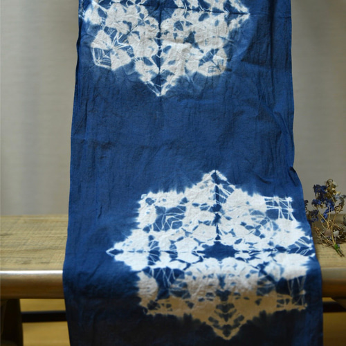 藍染め生地 折り紙絞り てぬぐい フリークロス 生地 Rainent 通販