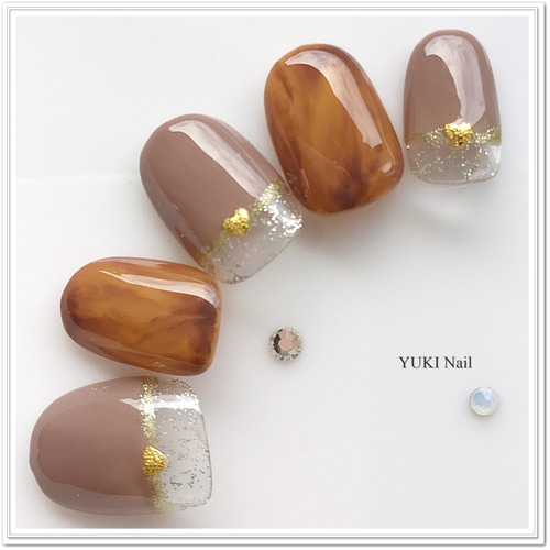 yukiaページ＊ネイルチップ ベージュのオフィスネイル ネイルチップ（つけ爪） yuki-nail
