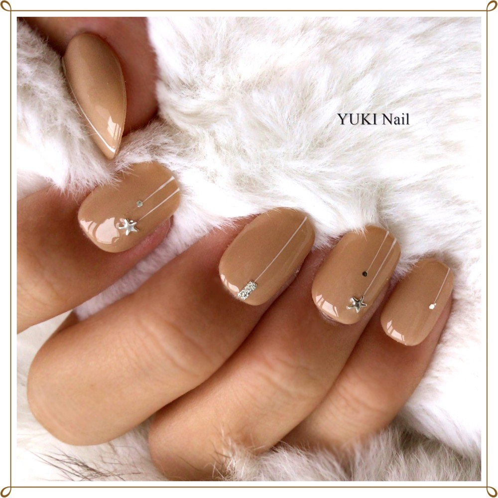 ネイルチップ 【ゆり】EVER 10個セット NAIL ベージュ