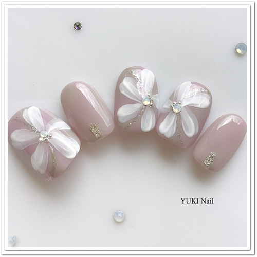 大きなフラワーネイル ネイルチップ（つけ爪） yuki-nail 通販