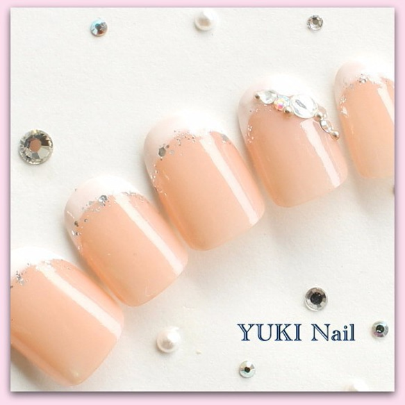 フレンチネイル ネイルチップ（つけ爪） yuki-nail 通販 1336543