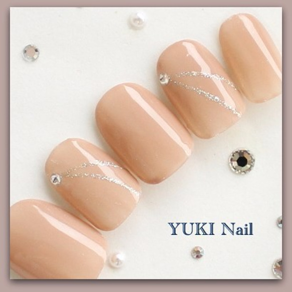 シンプル流線ネイル ネイルチップ（つけ爪） yuki-nail 通販 1360453