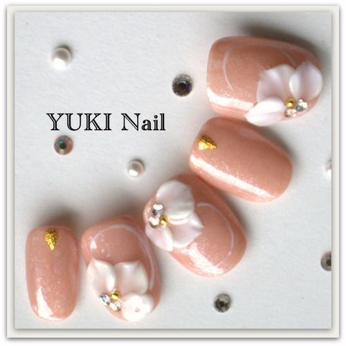上品大人フラワー ネイルチップ（つけ爪） yuki-nail 通販 4841282