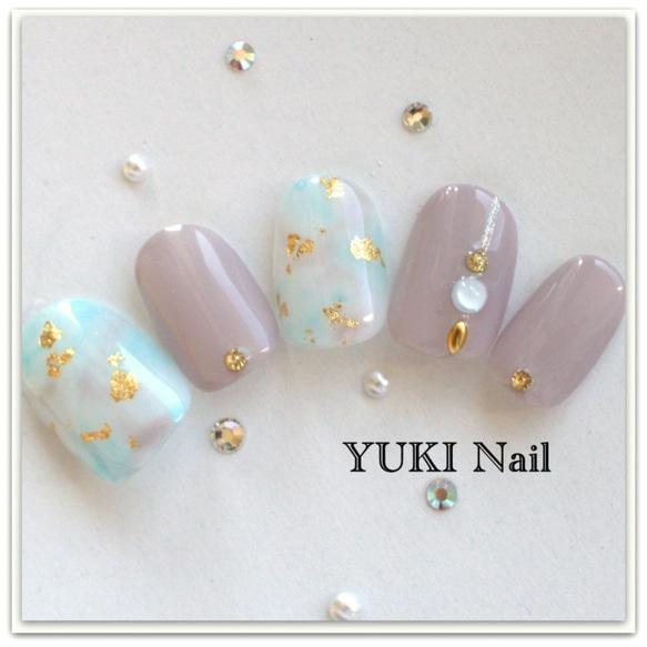 Cool Thai Dye Nail / Swarovski / Nail Tips / Nail Tips / Nail / 第2張的照片